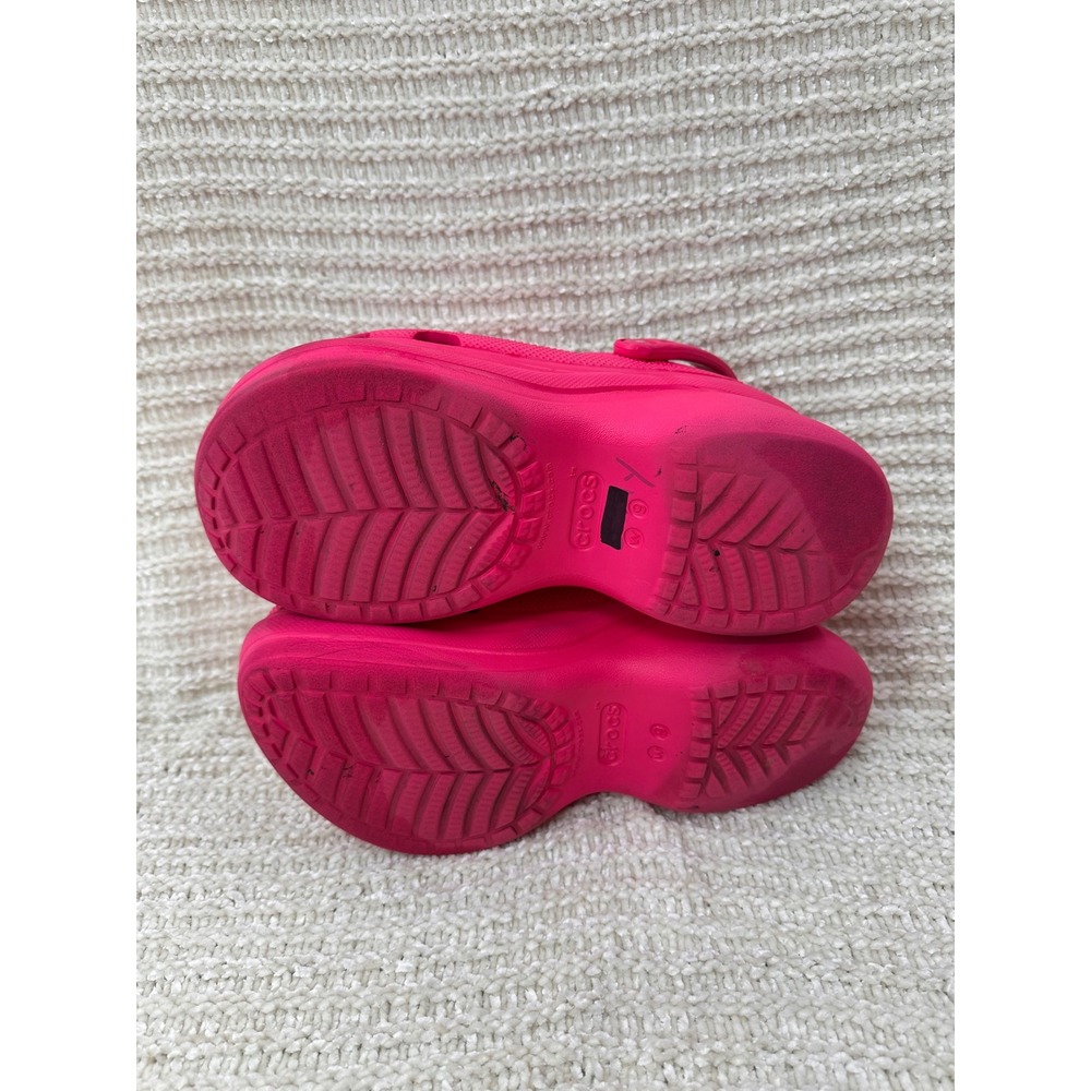 Crocs Classic Crush Clog Platform Sandals Women Size 9 Dragon Fruit Pink Comfort - Picture 9 of 12
